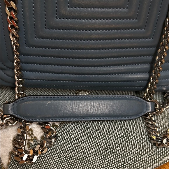 Fendi Roma Dotcom Dark Blue Quilted Crossbody/Handle Bag - Picture 4 of 14